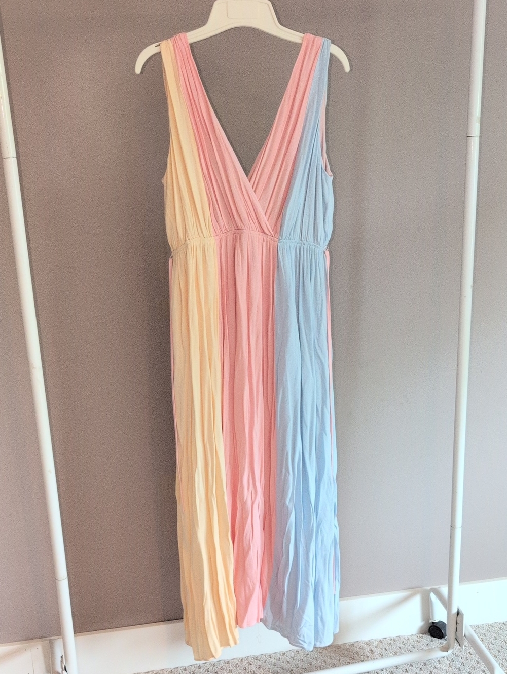 Storia Pastel Striped Midi Dress NWT Large